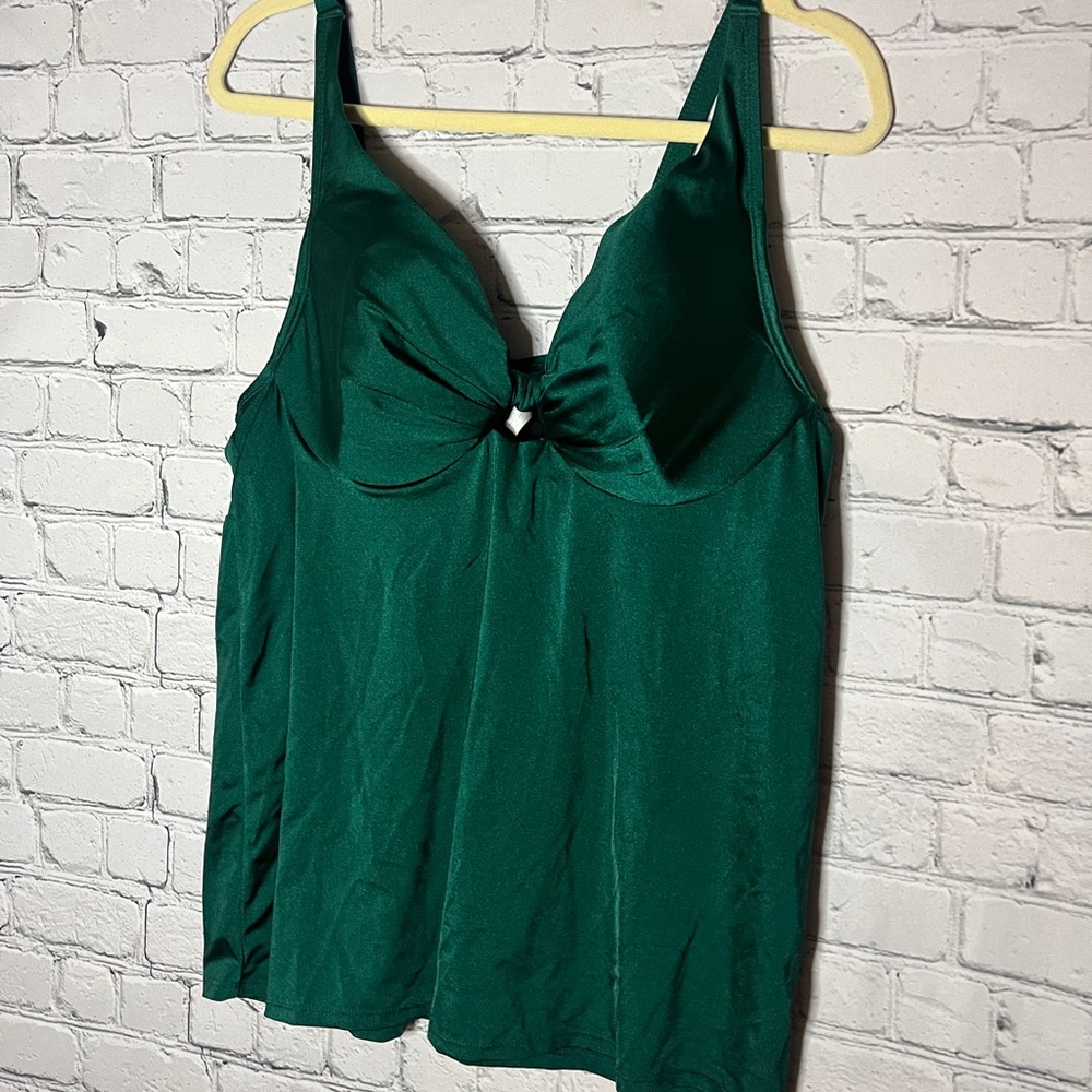 Green Sleeveless Swim Top